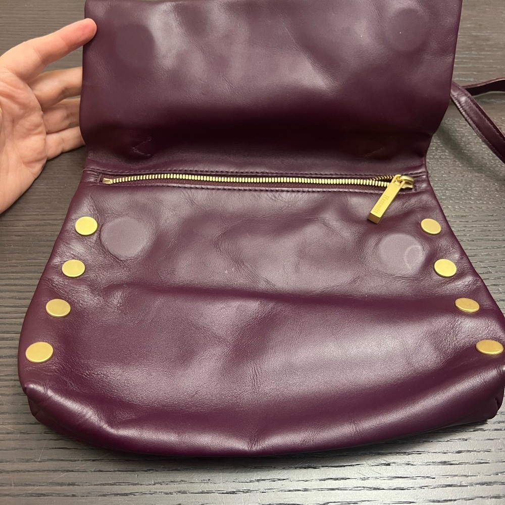 Hammitt Purple Leather Crossbody Bag backpack vip missing one strap - Picture 2 of 5